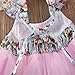 HOTONE Newborn Toddler Baby Girls Floral Dress Party Ball Gown Lace Tutu Formal Dresses Sundress (4-5T, Pink)
