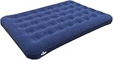 Milestone Camping Inflatable Flocked Airbed Double 191x137x22cm