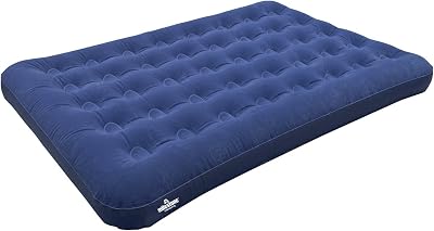 Milestone Camping Inflatable Flocked Airbed Double 191x137x22cm
