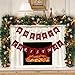 Jolik Merry Christmas Banner with Two Snowflake Flags - Buffalo Plaid Banner Decoration for Fireplace Wall Tree Christmas Decoration
