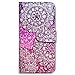 Bcov iPhone 6s Plus Case, iPhone 6 Plus Case, Pink Mandala Flower Leather Flip Wallet Case Cover with Card Slot Holder Kickstand for iPhone 6s+/iPhone 6+