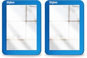 Playbees Magnetic Locker Mirror - 2 Pack (Blue) - Ideal for School Locker, Bathroom, Refrigerator, Office Cabinet, Workshop T