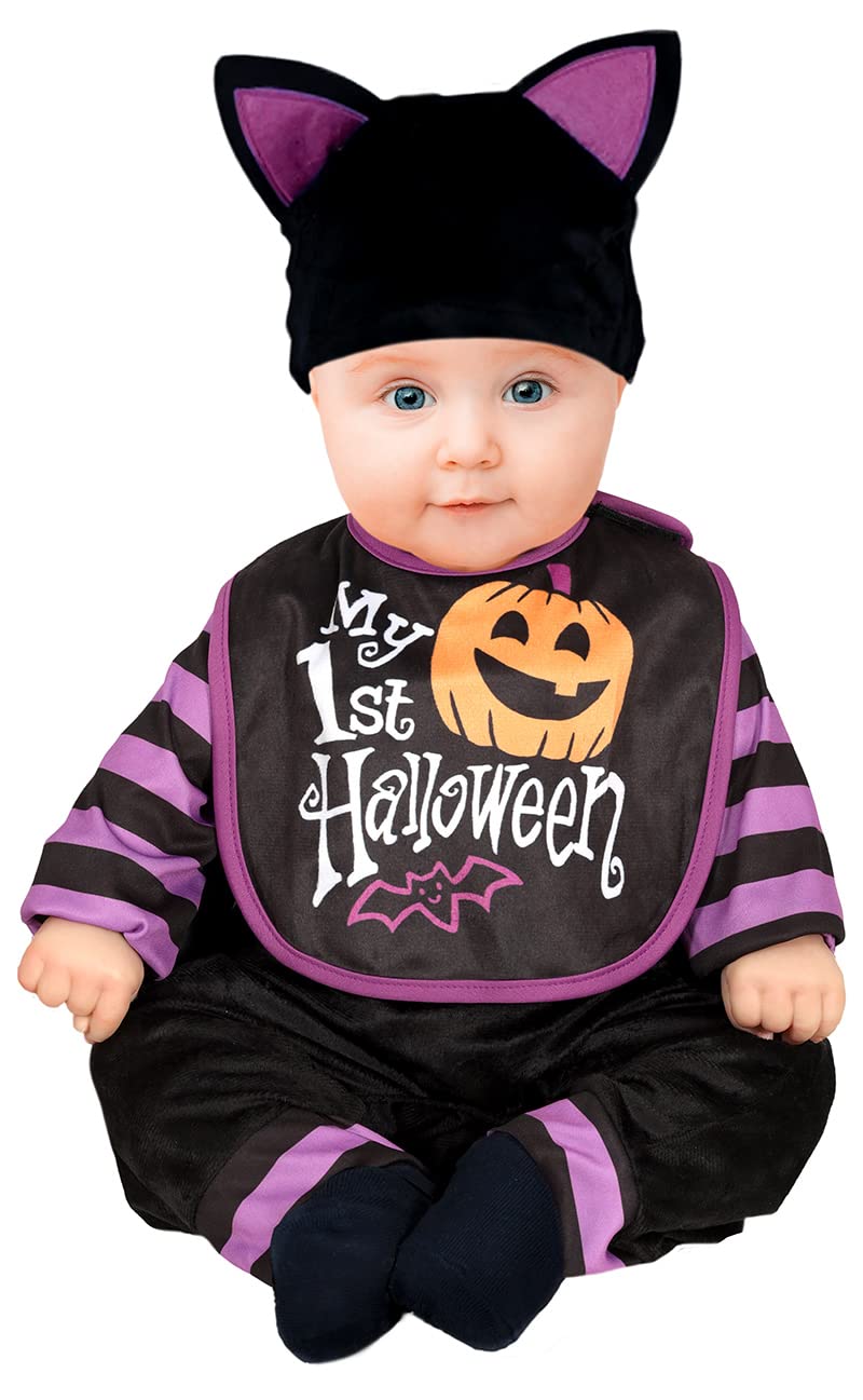 FIESTAS GUIRCA My 1st Halloween Baby Fancy Dress - Bat Halloween Kids Costume Baby Boy or Girl Age 18-24 Months