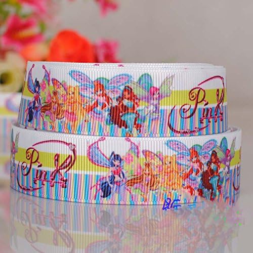 10 Yards 7/8"(22mm) Winx Club Cartoon Printed Grosgrain Ribbon for Kids Diy Hairbow Craft No.9587233