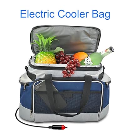 Yapa Electric Car Cooler Bag Lightweight Portable Thermoelectric Refrigerator With Hard Liner Car Cable Charging Directly Connect Coolers Leak Proof