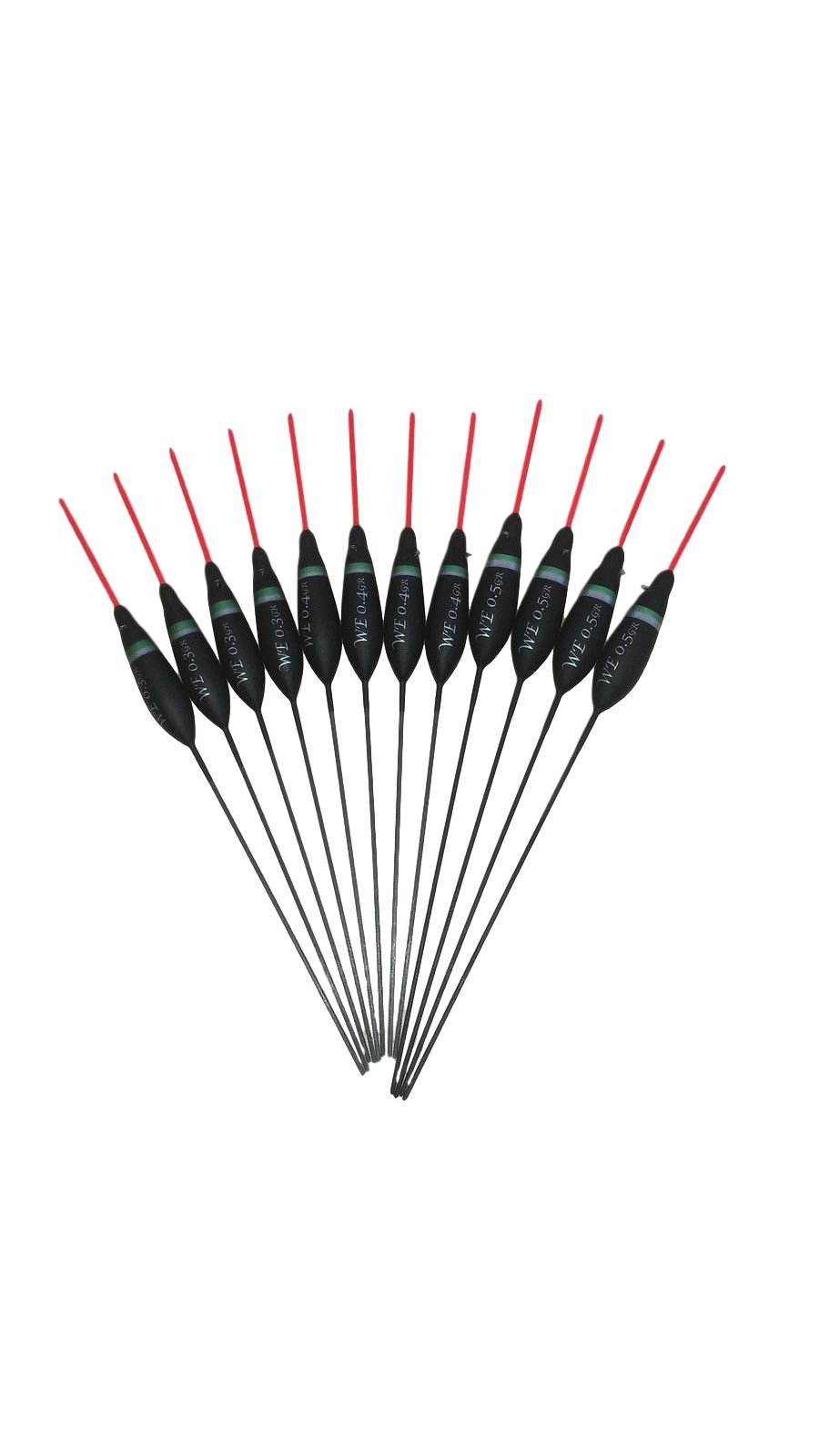 12 x Assorted Pole Floats (Pack 316R12)