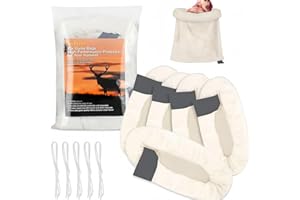 JXRYFFF Elk Game Bags Hunting Meat Bags 5 Pack | Field Dressing Quarter Meat Bags for Elk, Deer, Moose & Antelope | Includes Bonus Elk Part Bag | Essential Hunting Gear & Accessories