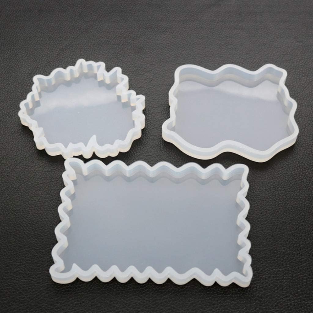 Qianqian56 UV Resin Crystal Epoxy Molds DIY Irregular Coaster Mould Crafts Making