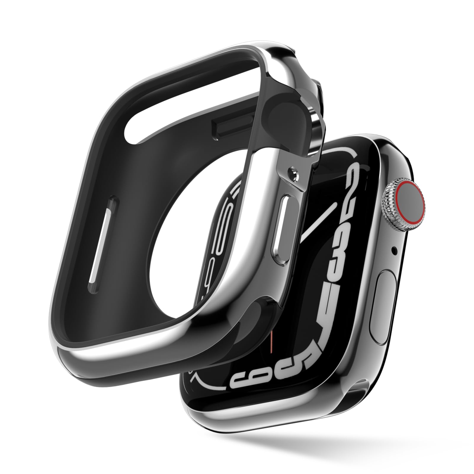 SwitchEasy Aircraft-Grade Aluminum Case for 45mm Apple Watch Series 9/8/7 | Aluminum Shell & Shock-Absorbing Layer iWatch Case, Odyssey/Modern Blue