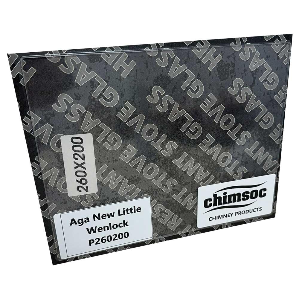 Chimsoc Replacement Stove Glass - AGA New Little Wenlock (260mm x 200mm Rectangular)