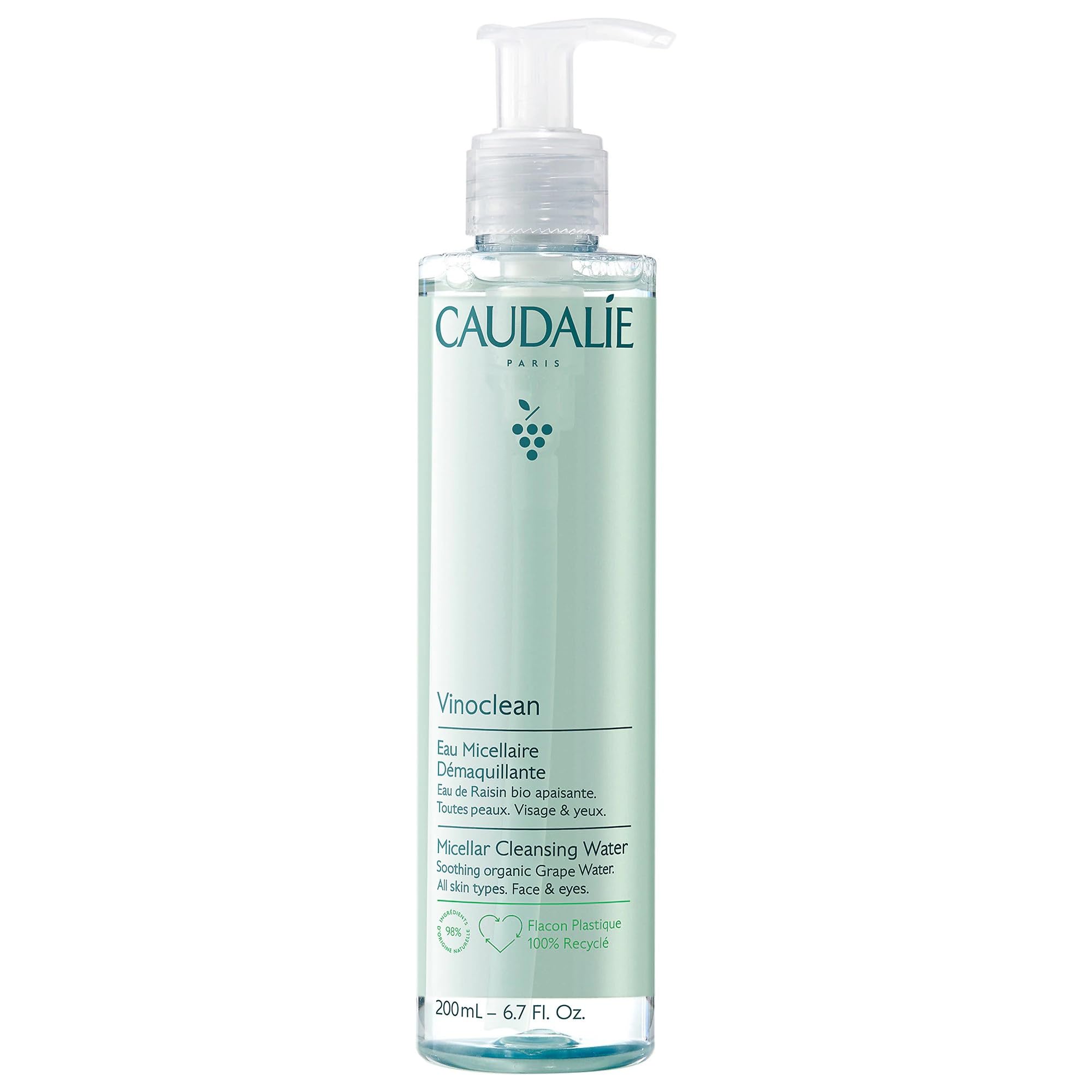 Caudalie, Micellar Water, Grape Seed Oil, 200 ml