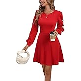 BARASA Elegant Midi Dress for Women with Long Sleeves and White Bow Perfect for Spring Wedding Guest Dresses