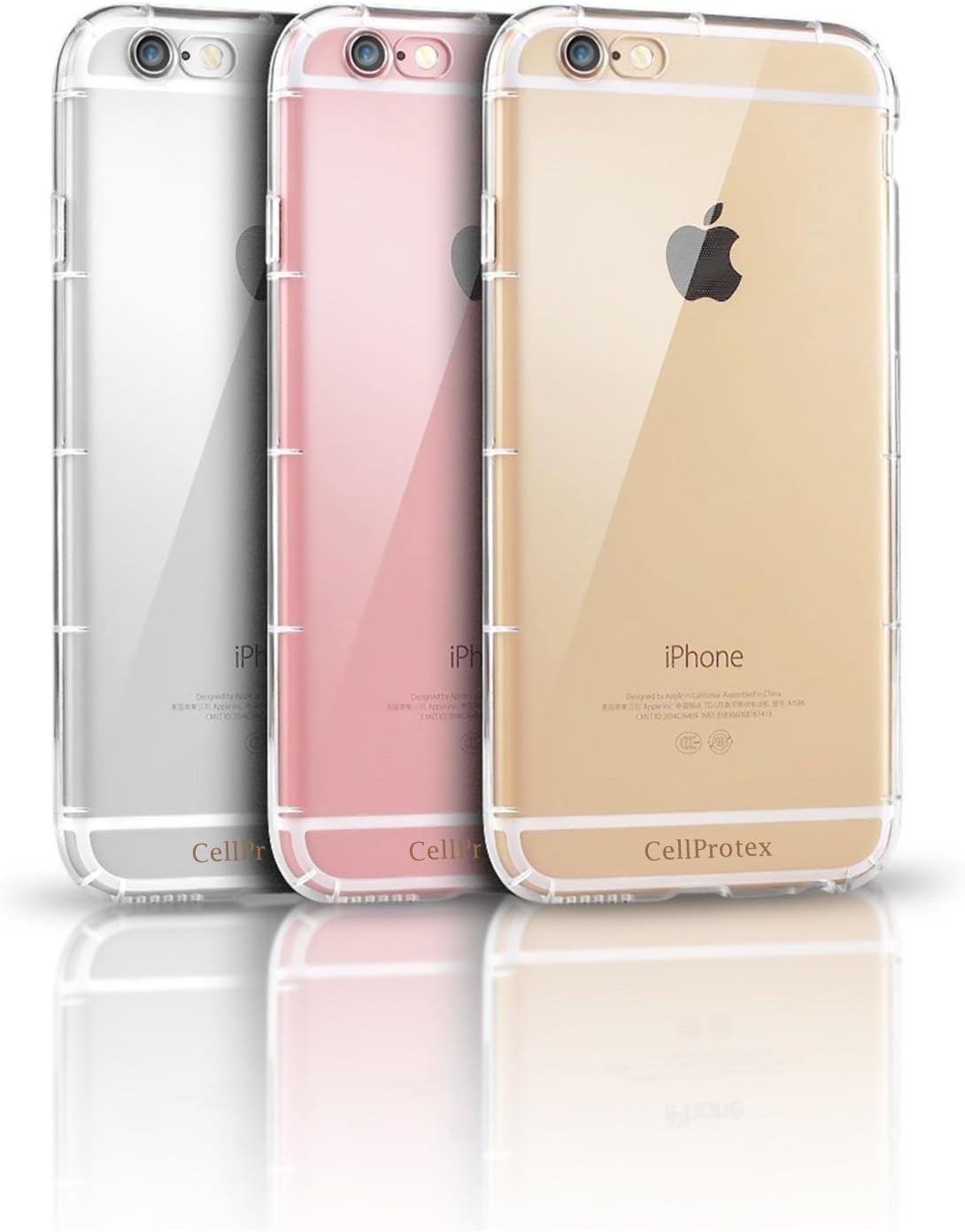 CellProtex Ultra Thin Dual Layer TPU Rubber Hybrid Case for iPhone 6s - Clear