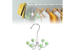 Hanger Hoodie Hangers with 6 Balls, 360°Swivel Purse Hanger, Scarf Hanger, Closet Hooks, Handbag Organizer, Bra Hanger, Acces