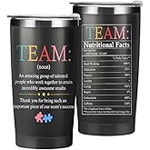 Team Gifts for Employee Tumbler Appreciation Gifts for Teammate Coworker Insulated Tumblers, Gift Bulk for Team Building, 20OZ Teamwork Coffee Cups for Cold Hot Drinks