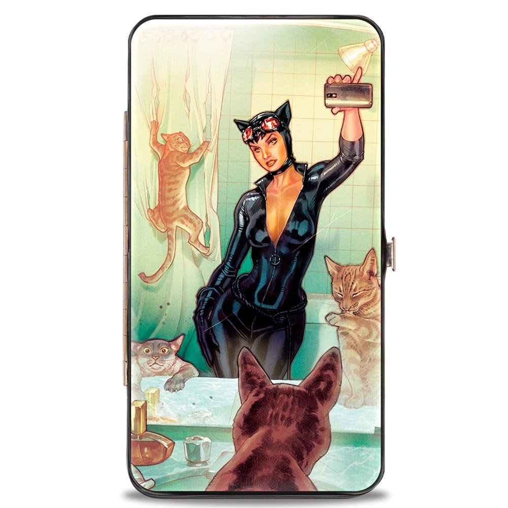 Buckle-Down Unisex Adults Hinge - Catwoman Issue #34 Selfie Variant + Issue #1 Cover Poses Wallet, Multicolor, 7 x 4 US, Multicolor, One Size