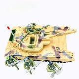 Fycooler Army Tank Toy Friction Powered 4 Soldier Figures Missile Launcher view 5