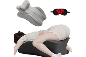 Vireon Sweet Spot Pillow, 27° Angle Perfect Position Couples Pillow, Wedge Memory Foam Butt Cushion, Provides Waist and Neck Support, for All Postures (Grey)