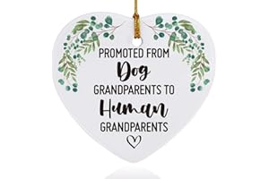 THOQII New Grandparents Ornaments Keepsake Gifts from Baby, Promoted to Human Grandparents, Pregnancy Announcement Plaque Sign Gifts for First Time Grandparents Grandma Grandpa to Be Gifts