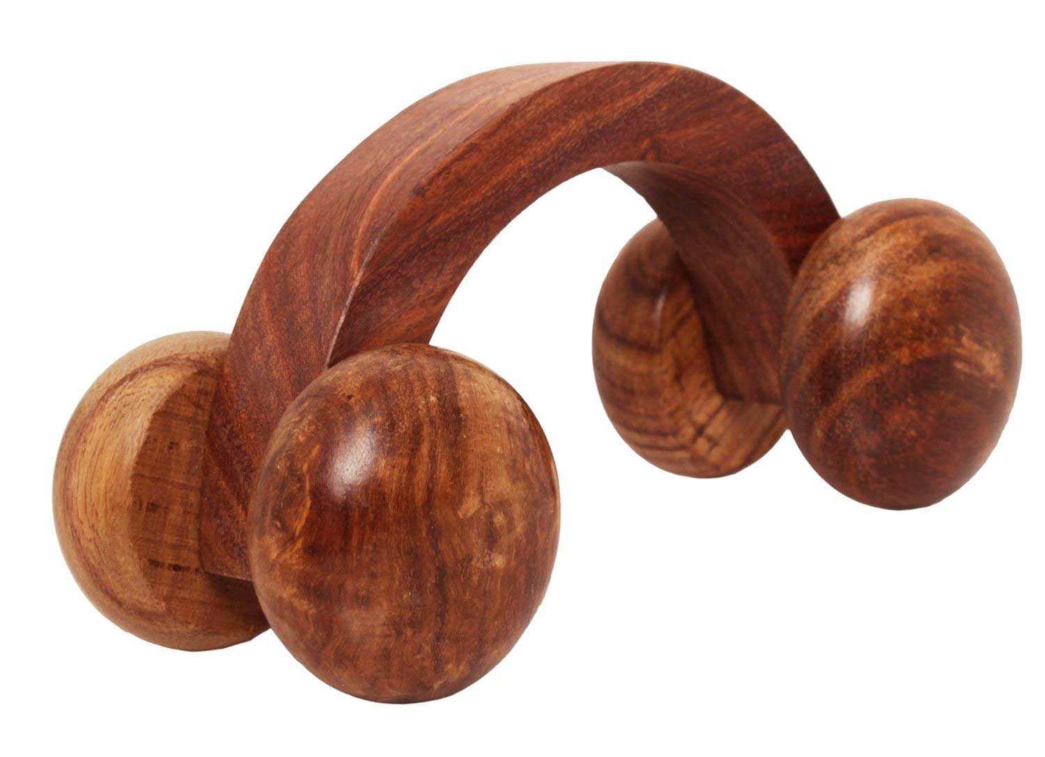 india's Big Shop Wooden Massager Handheld Body Calf Massager, Acupressure Roller Massager, Pain