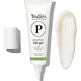 TruSkin Peptide Eye Cream Gel for Dark Circles & Fine Lines - Under Eye Gel with Green Tea & Hyaluronic Acid - Hydrating, Smoothing & Brightening Eye Care for Tired Eyes - 0.5 fl oz