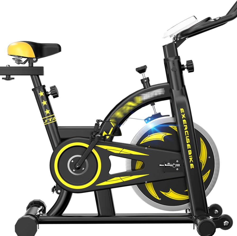 YKHOME Professional Indoor Exercise Bikes,with Electronic Meter Display: scan, Speed, time, Distance, Calories Spin Bike Cardio Workout,Safe Professional Exercise Bike Best Choice Weight Lose