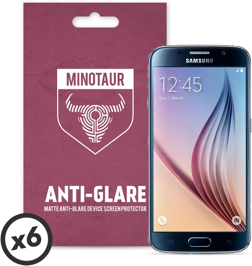 Samsung Galaxy S6 Screen Protector Pack, Matte Anti Glare by Minotaur (6 Screen Protectors)