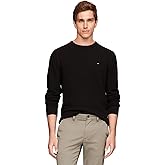 Tommy Hilfiger Mens Textured Waffle Knit Crewneck Sweater Lightweight Pullover, Available in Big & Tall