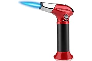 Butane Kitchen Torch Lighter Cooking Refillable Torch with Adjustable Flame and Safety Lock for Desserts BBQ Kitchen (Butane 