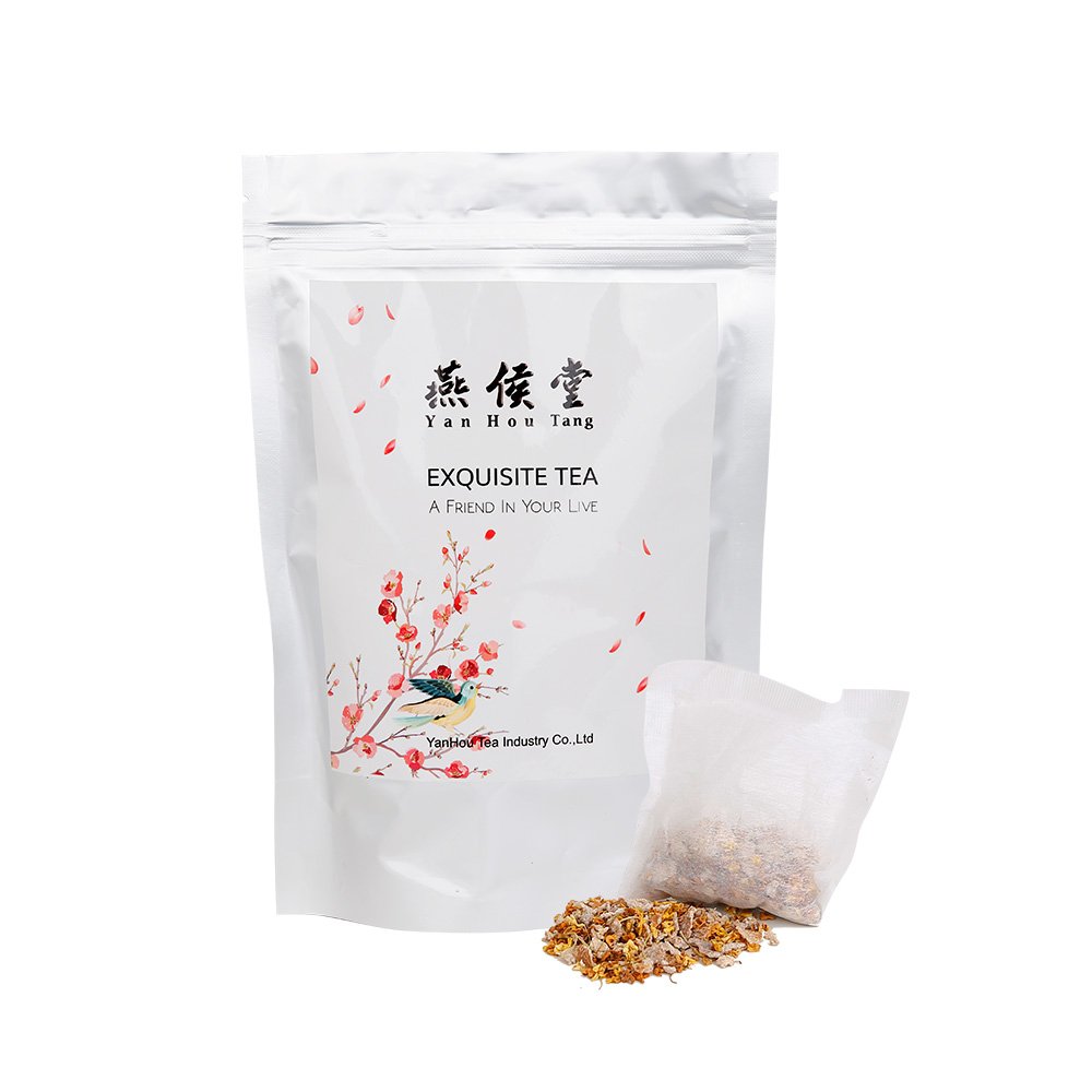 Yan Hou Tang - Taiwan Tea Sachets de thé à base de plantes Osmanthus Fo shou Gan Organique - 20 sachets Teabags Fragrans Fleur et fruits Detox stress soulagement - US FDA SGS Vérifié