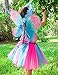 Enchantly Fairy Costume - Fairy Wings for Girls - Butterfly Costume for Girls - Hot Pink and Blue Wings, Tutu, Wand and Halo