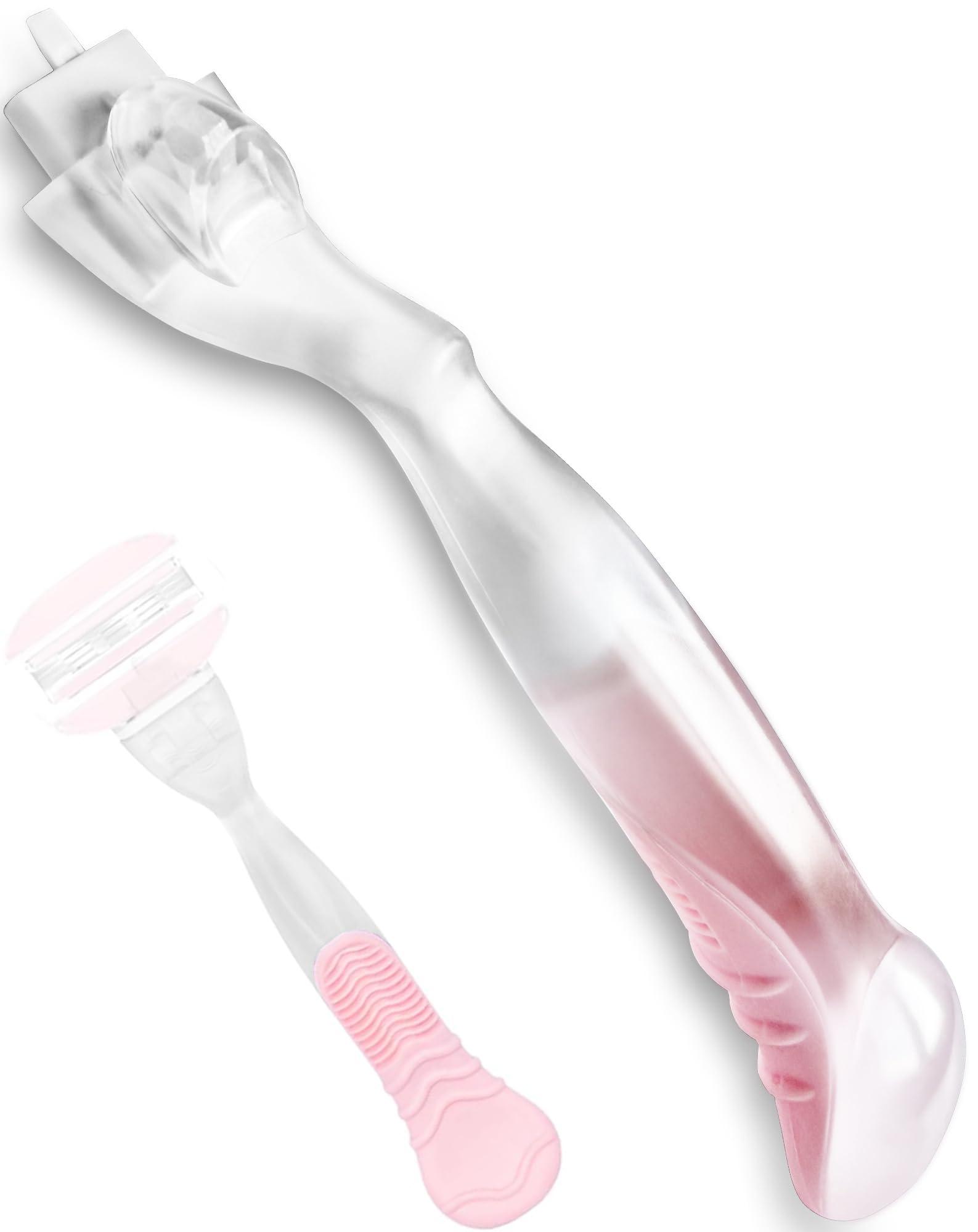 Photo 1 of Replacement Razor Handle Compatible with Gillette Venus - Non-Slip Ergonomic Grip, Pink Handle Only (Fits Most Venus Blades) (1)