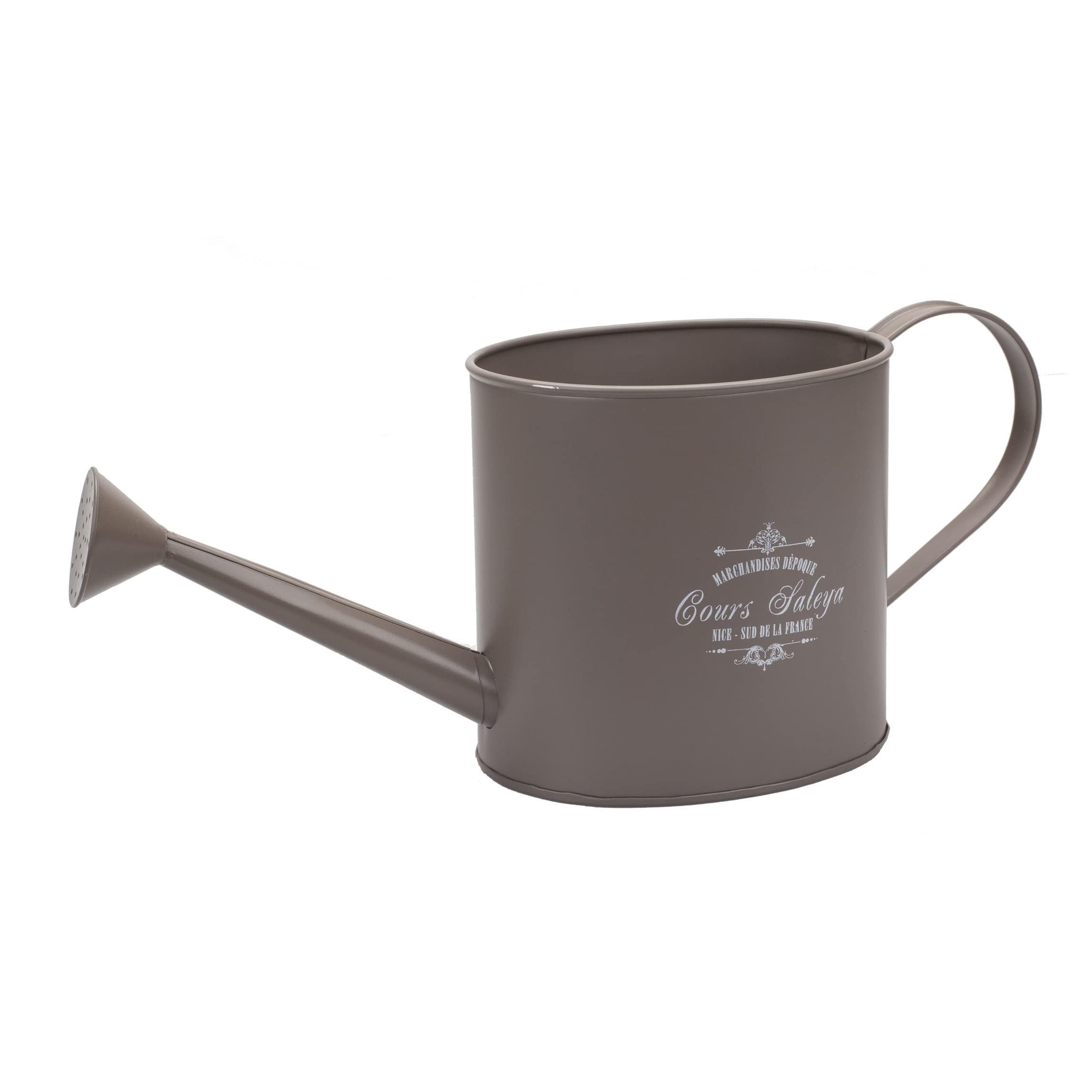 VFM - Water Can Planter Bucket, Vintage Design, French Aesthetics, Cottagecore, Gardening Gifts, Jute String, Gardening Accessories (Grey)