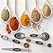 Premium Stainless Steel Magnetic Measuring Spoons, 8 Piece Set with Leveler, Easy to Attach and Detach, Double-Sided Design fits Spice Jars, Perfect for Measuring Liquid & Dry Ingredients - by Zulay