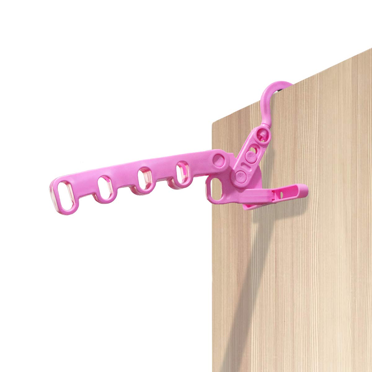 Photo 1 of ezcoco Plastic Multi-Function Hangers,Drying Rack,Suit Hangers,Travel Hangers?Pink&Blue&Green?- Pink