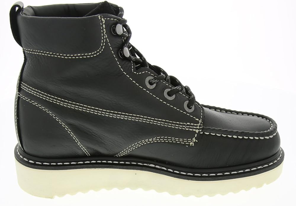 wolverine black moc toe boots