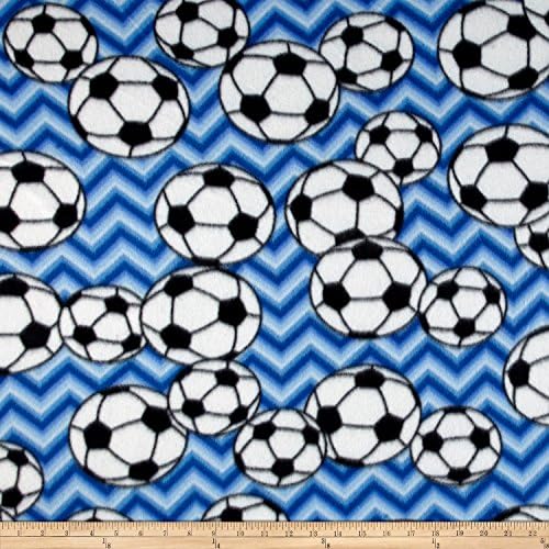 Newcastle Fabrics Fleece Chevron Soccer Blue Fabric By The Yard