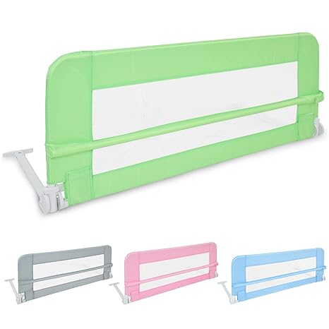 Klappbares Bettgitter (102/42cm - 150/42cm) | in Größen und Farbwahl | Bettschutzgitter, Kinderbettgitter, Babybettgitter Git
