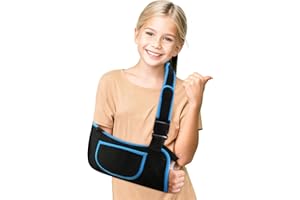 QUIHEAT Kids Arm Sling Shoulder Immobilizer, Adjustable Rotator Cuff Support Brace, Fit Left or Right, Breathable Mesh Medical Slings for Elbow, Clavicle and Wrist Injury, Forearm Fracture, Surgery Recovery