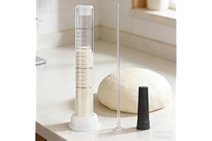 Sourdough Aliquot Jar, Fermentation Trackers Sourdough Starter Tube with Visible Glass Container and Dough Sampling Pumps for