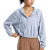 altiland Women's UPF 50+ Sun Protection Cropped Jackets Zip Up Cooling Shirt Athletic Workout Running Hoodie