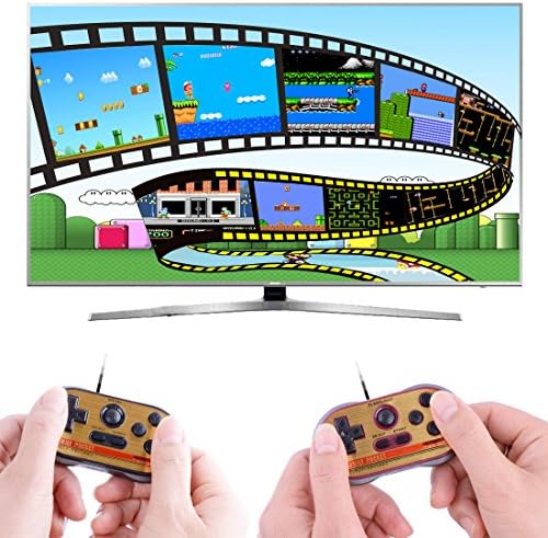 ZHISHAN Retro Games Controller Mini Classic Handheld Game Console Toys for Kids Gamepad Joystick Support Dual Battle Load in 260 Video Games Connect and Play with TV Gaming Station (Black+Red)