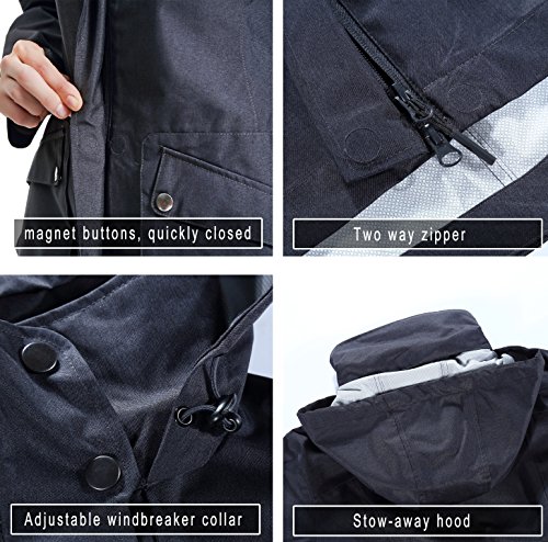 image for Diamond Candy Women's Waterproof Raincoat Outdoor Hooded Active Lightw