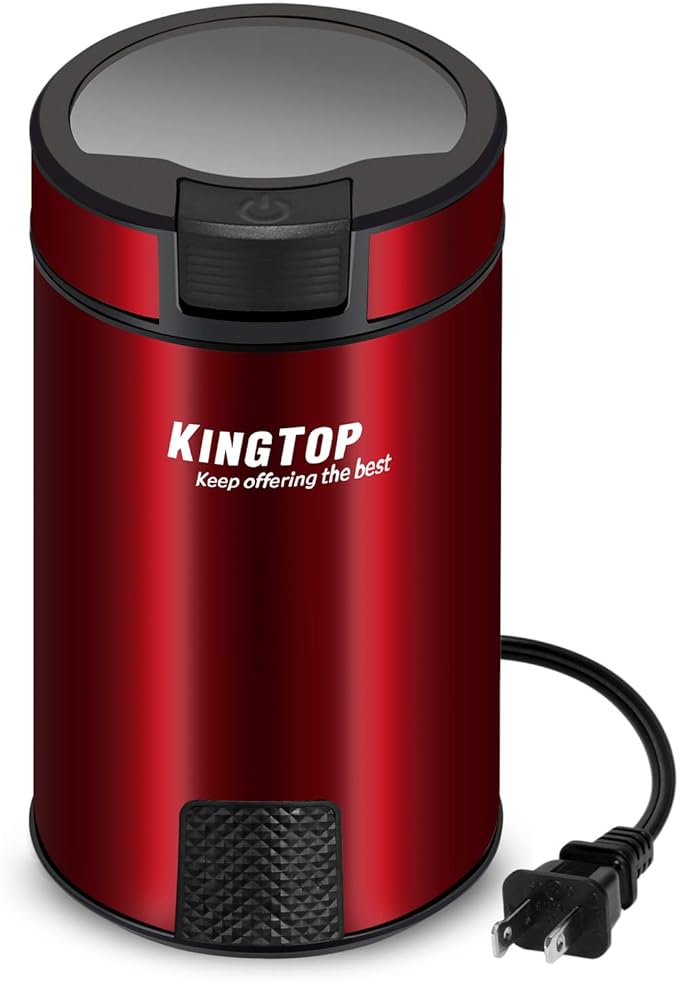 Coffee Grinder Electric 200W KINGTOP (Red) Kitchen & Dining