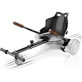 SIMATE Hoverboard Kart Seat Attachment, Hover Board Go Kart Accessory for 6.5" 8" 8.5" 10" Scooter, Adjustable Frame Length and Handlebar Control Buggy Attachment, Gifts for Kids Adults