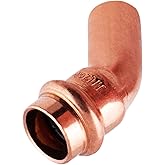Supply Giant QDTG2234 Copper 45 Degree Street Elbow, 1/2 in. Press x FTG- Small