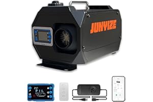 JUNYIZE 12V 110V 8KW Diesel Air Heater, Muffler, Portable Diesel Parking Heater with LCD Monitor & Remote Control for Tent, C