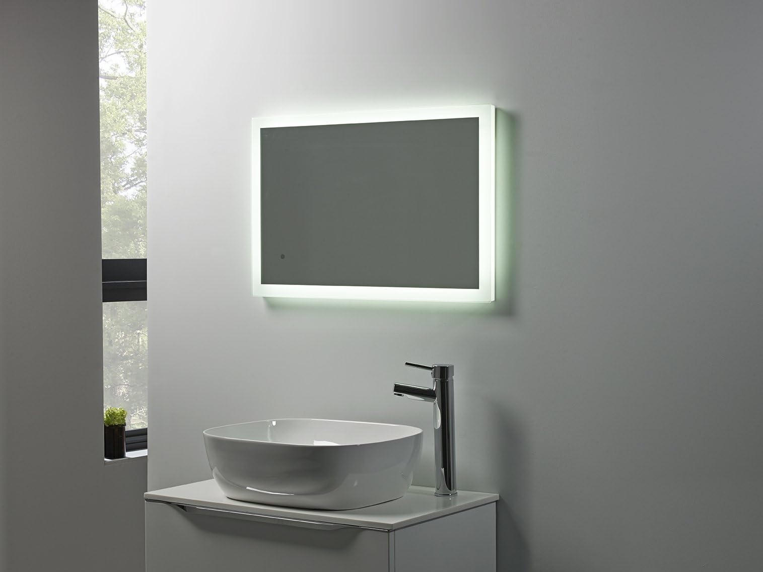 Tavistock Lux Illuminated Backlit Mirror - Wall Mounted - Infrared On / Off Switch - Portrait / Landscape Orientation