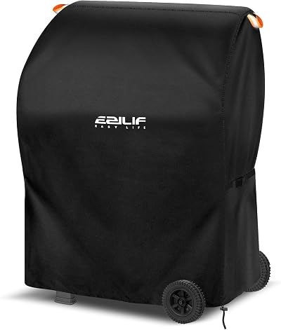 Ezilif Waterproof BBQ Cover 76x66x110 cm Oxford Heavy Duty UV Reflective Strips