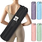 ITHWIU Yoga Mat Bag Waterproof Yoga Mat Carrying Bag with Adjustable Strap & Yoga mat storage cord and Multi-Functional Storage Pockets,Fits Gym, Class, Beach Park, Travel, Pink